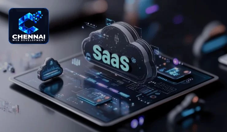 Cloud software product development illustration